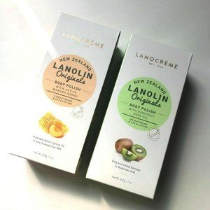 Bundle Lot 2x New Lanocrème Lanolin Body Polish Kiwifruit Seed Oil+ Manuka Honey